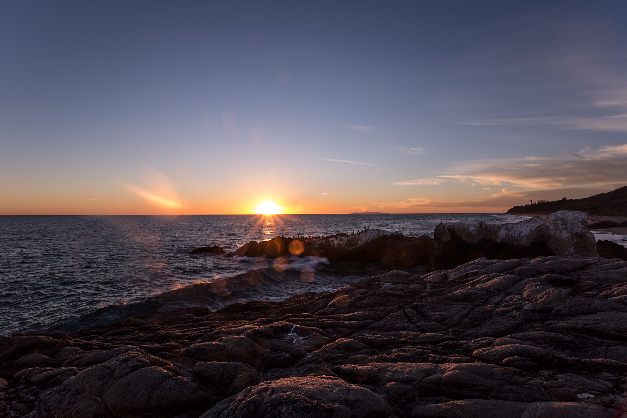 Leo Carillo Beach at sunset