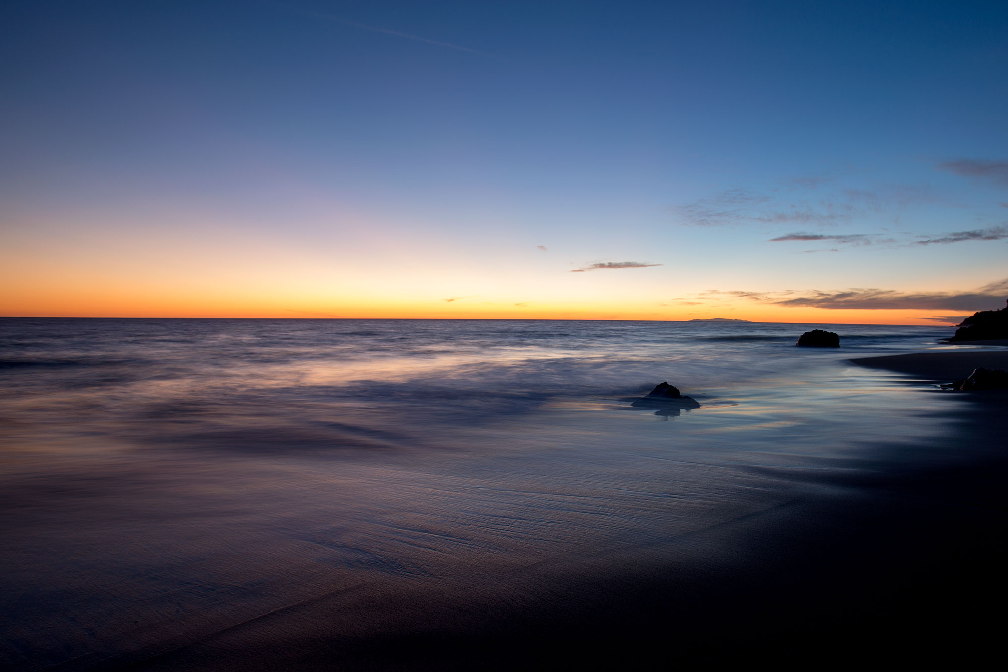 Leo Carillo Beach at sunset