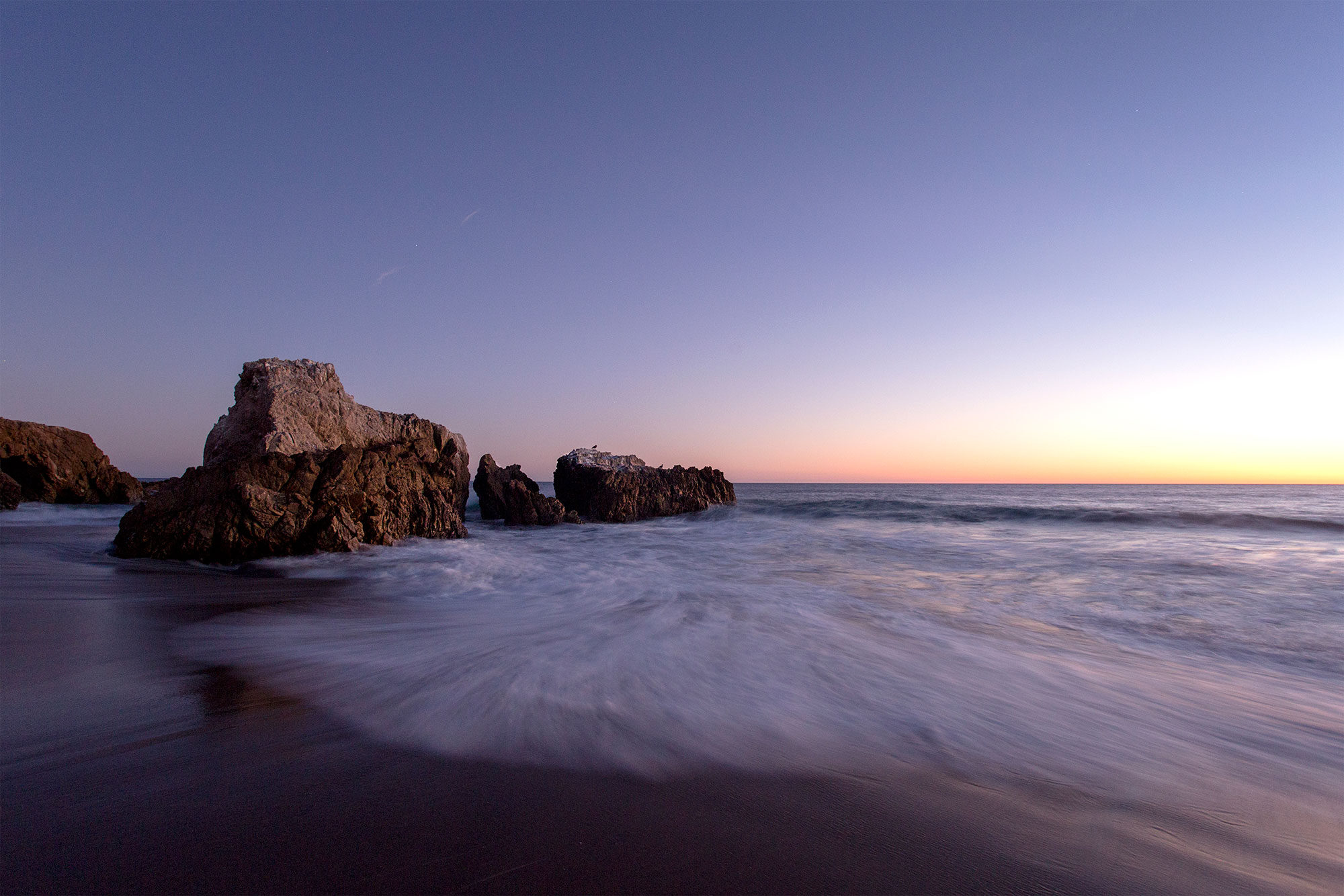 Leo Carillo Beach at sunset