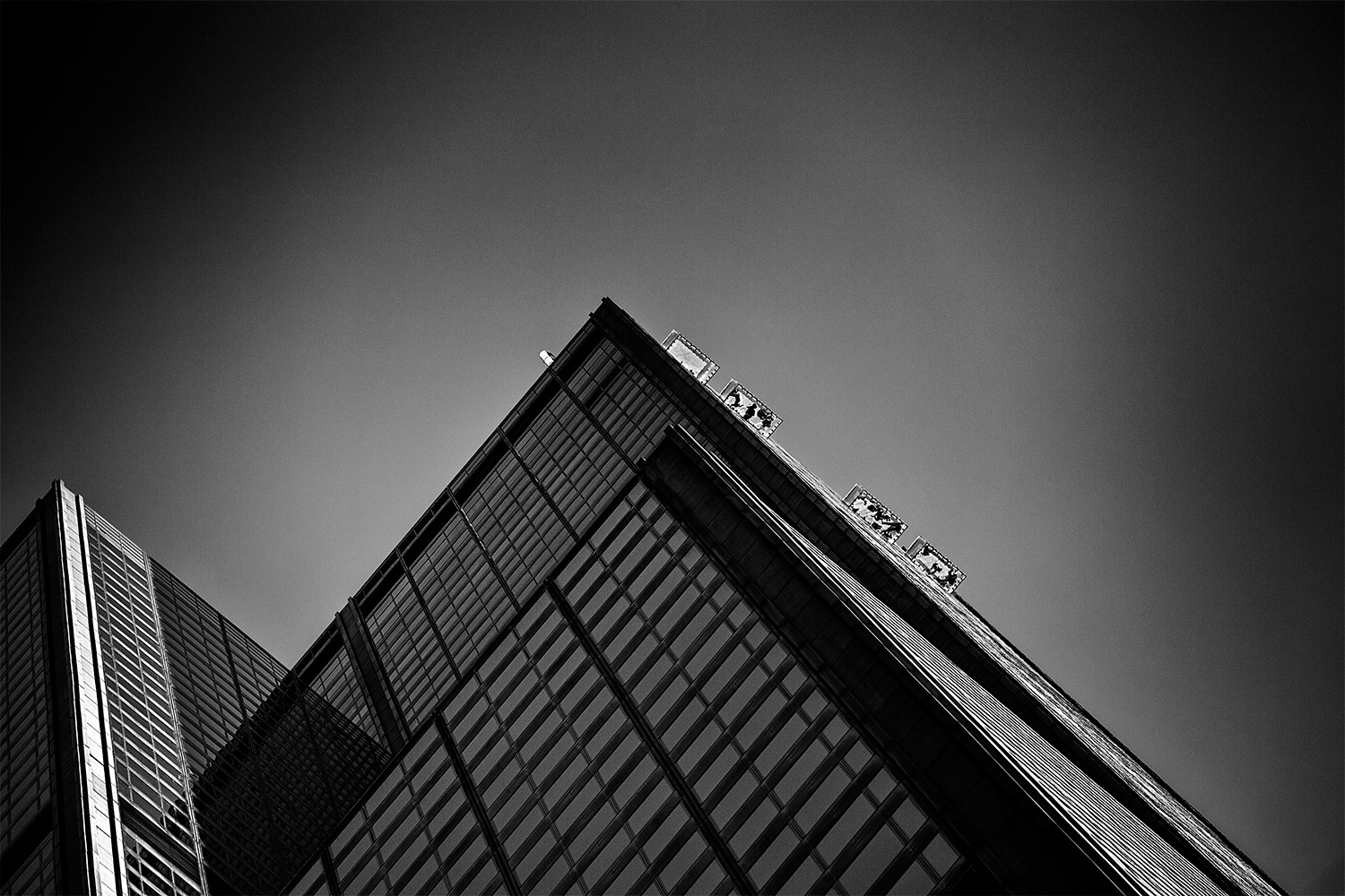 Looking up at the Sears Tower Skydeck