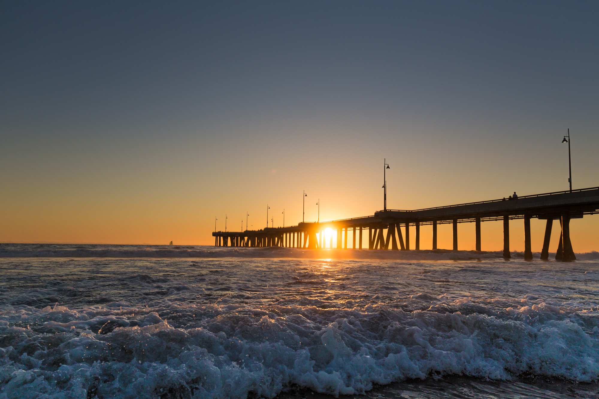 Sunset at Venice Beach Pier, California