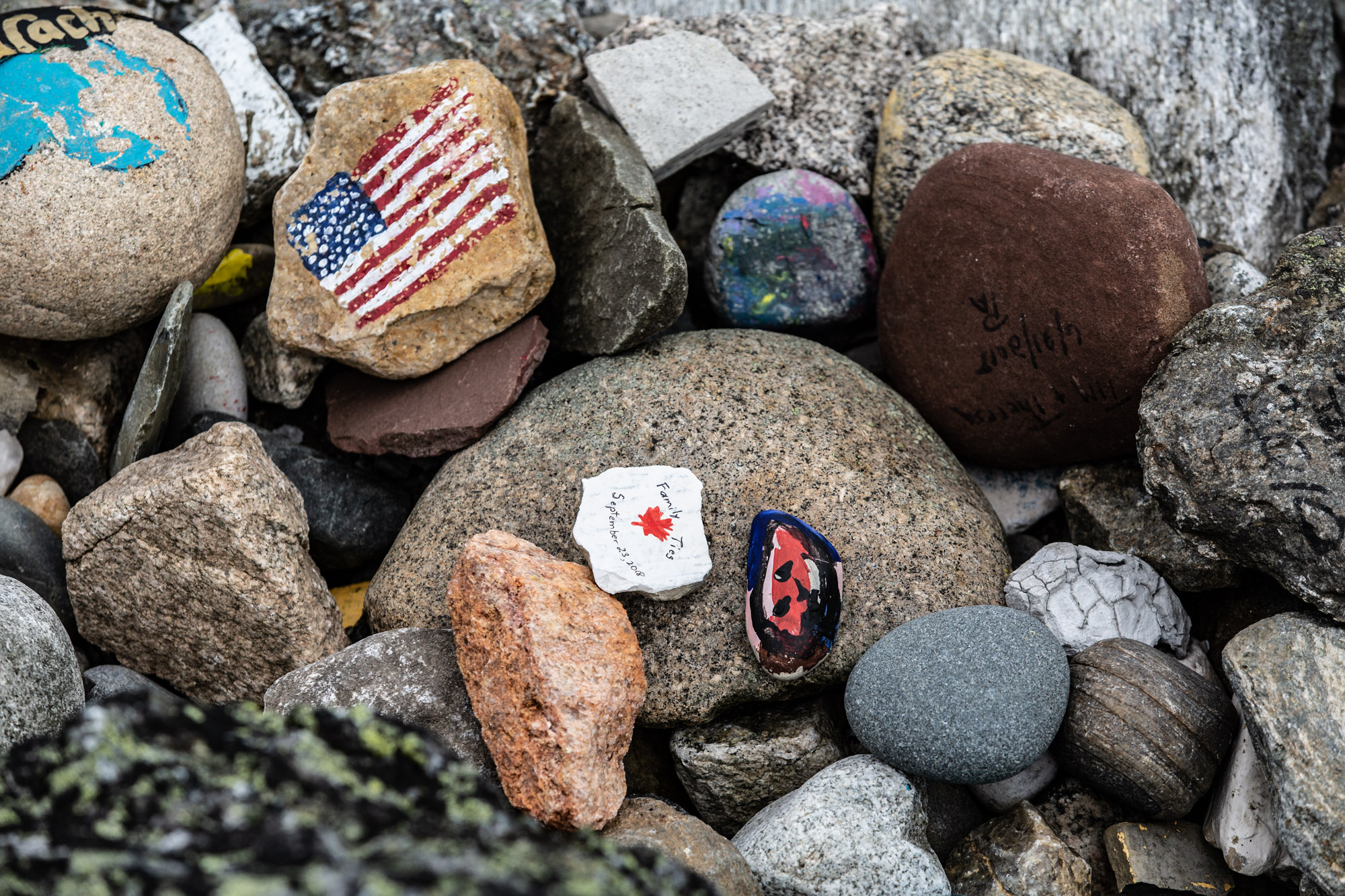 Hand painted rocks with fun messages