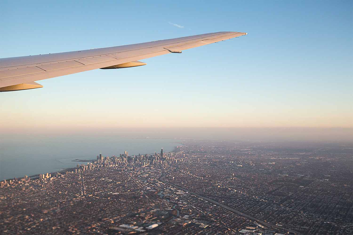 Chicago skyline seen from above