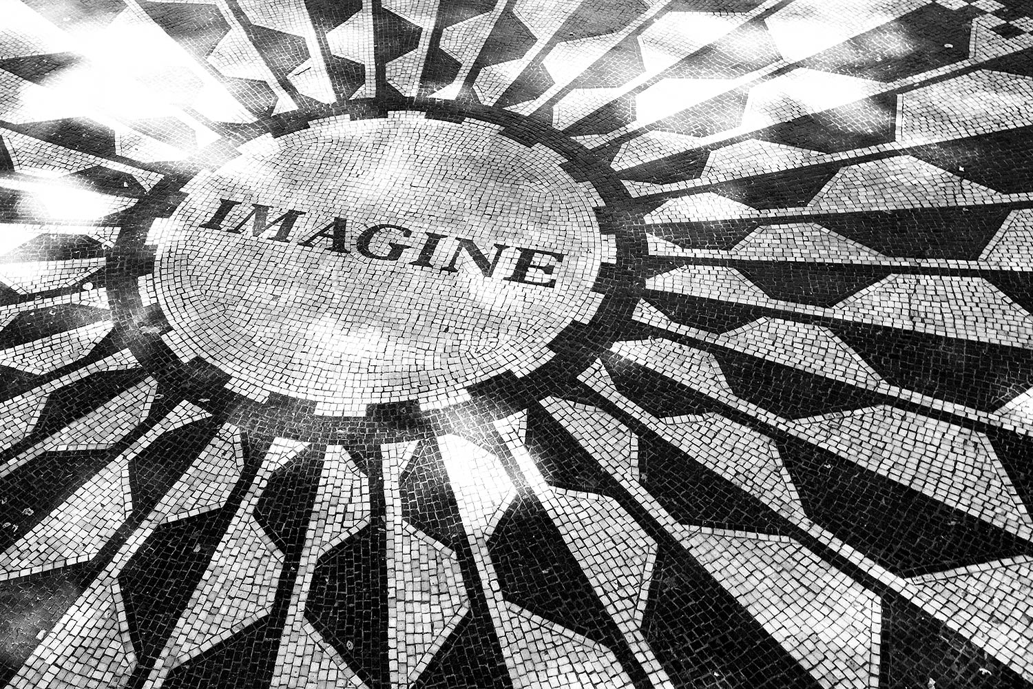 Imagine memorial in Central Park New York