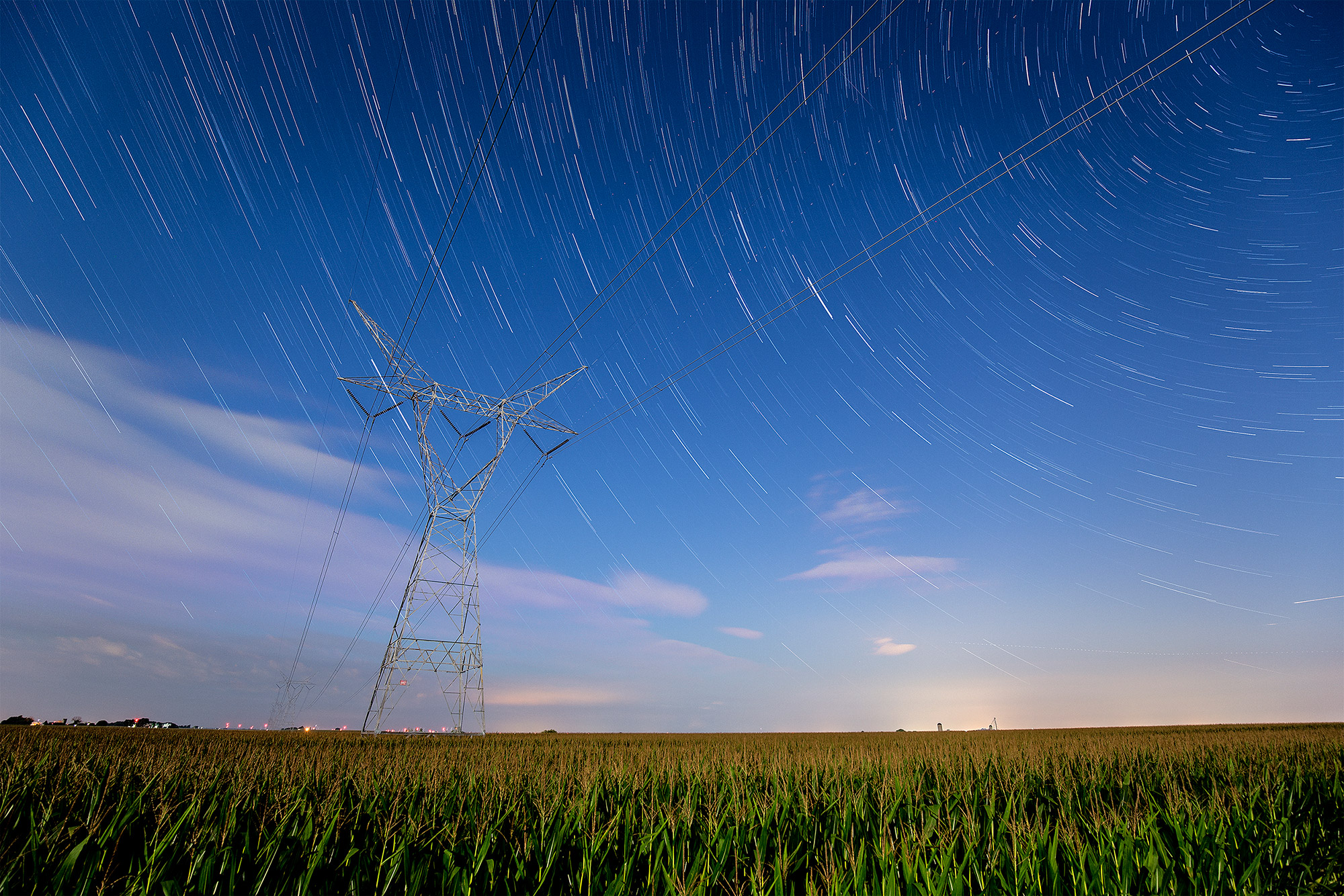 Star trails test composite